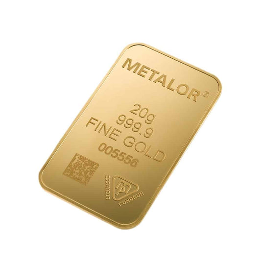 Metalor 20 Grams Gold Bar