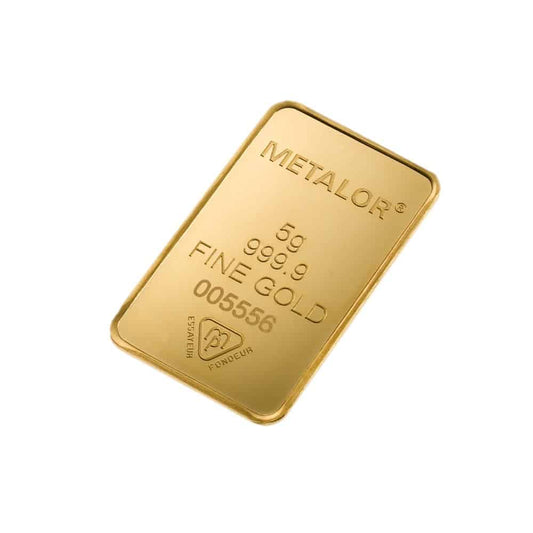 Metalor 5 Grams Gold Bar