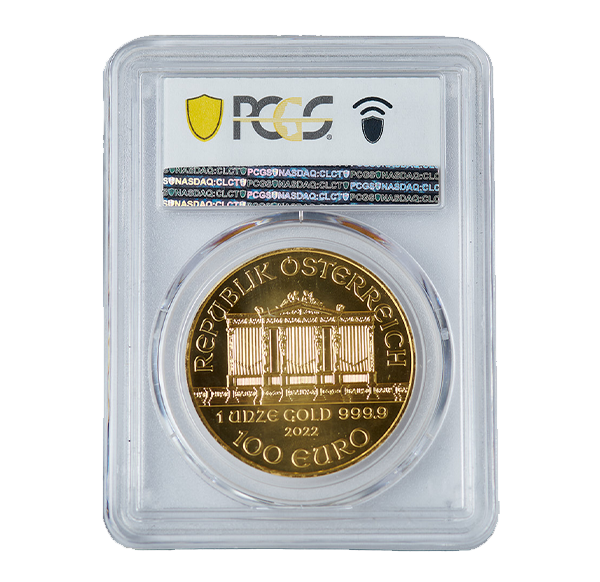 PCGS Certified 2022 Vienna Philharmonic 1oz Gold Coin