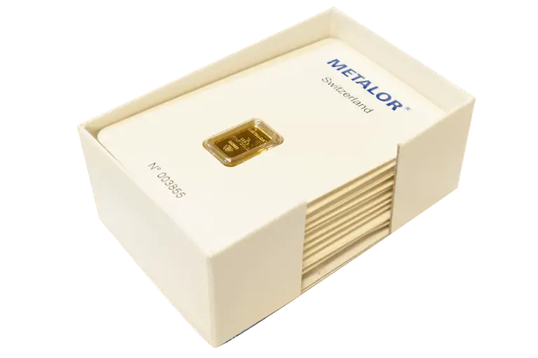 Metalor 1 Gram Gold Bar