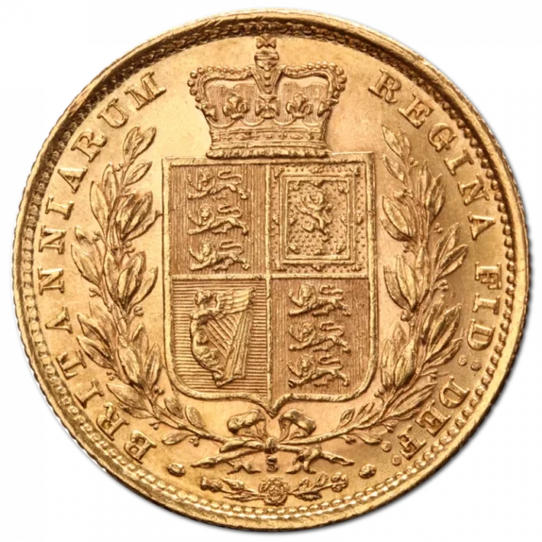 1884 Sovereign Victoria Young Head (Shield Back) Gold Coin