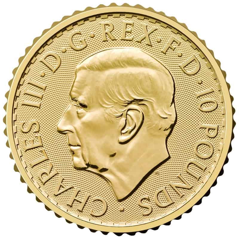 1/10 oz Gold Britannia Coin 2026 — reverse