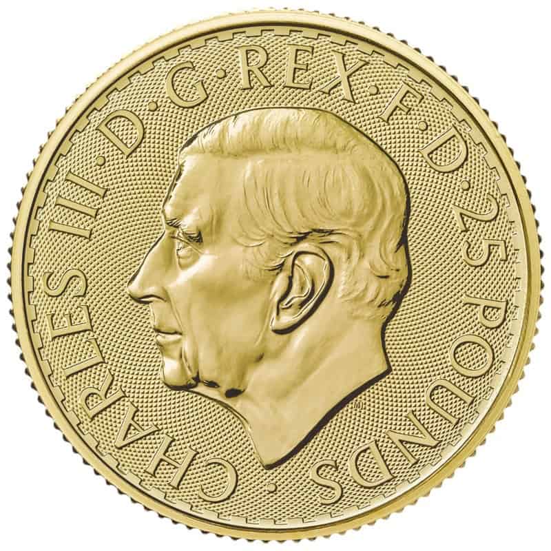 1/4 oz Gold Britannia Coin 2026 — reverse