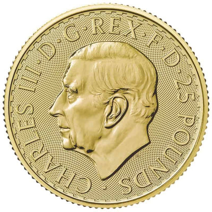 1/4 oz Gold Britannia Coin 2026 — reverse