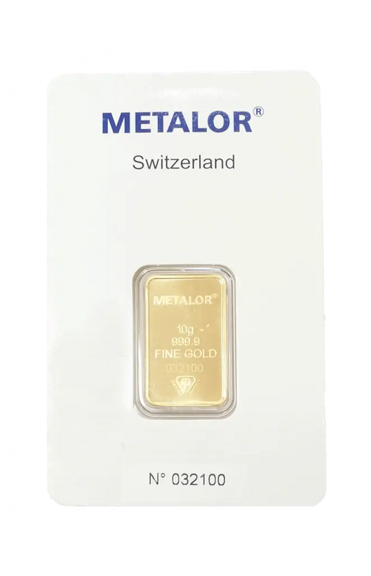 Metalor 10 Grams Gold Bar