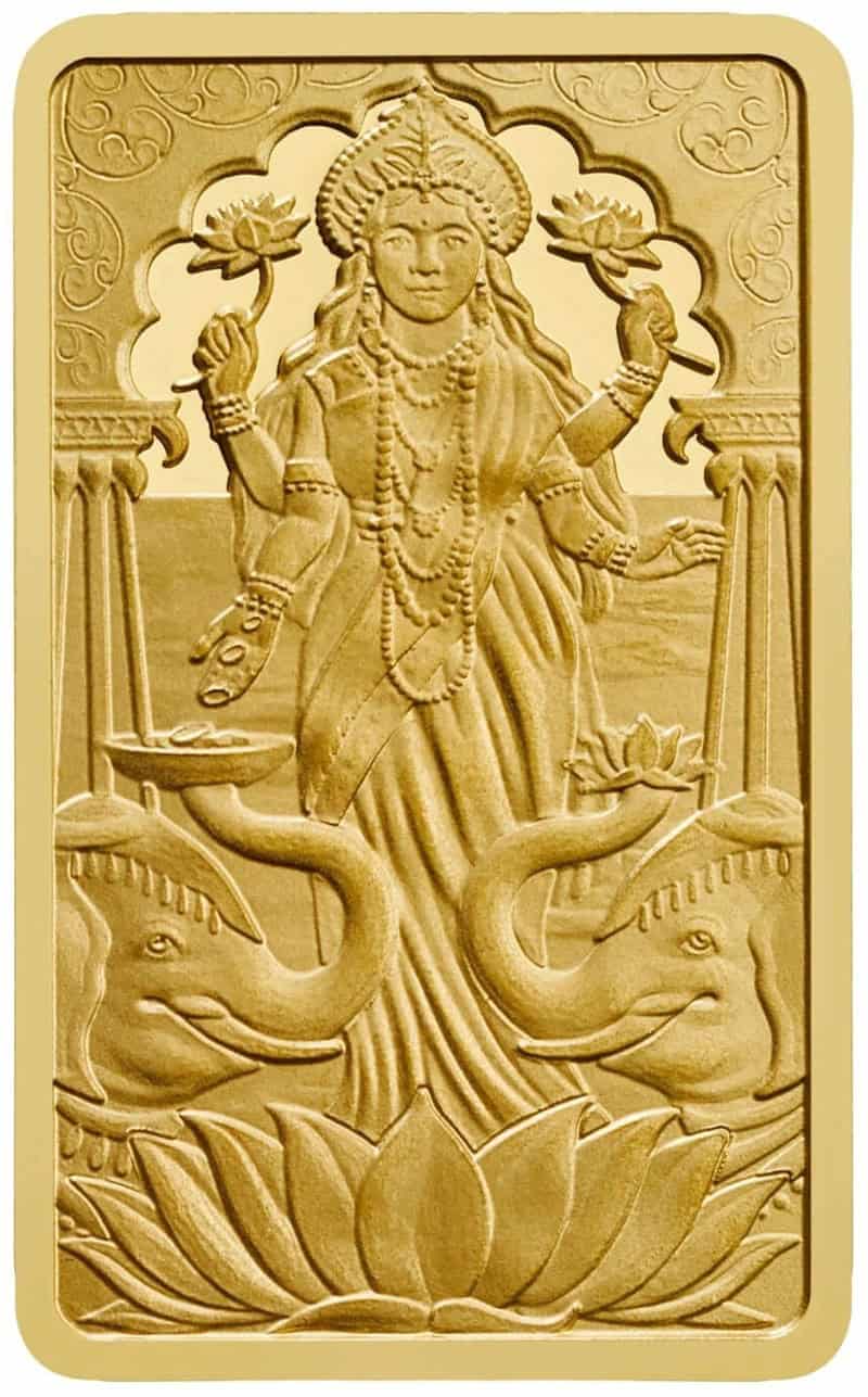 1g Lakshmi Gold Bar — front