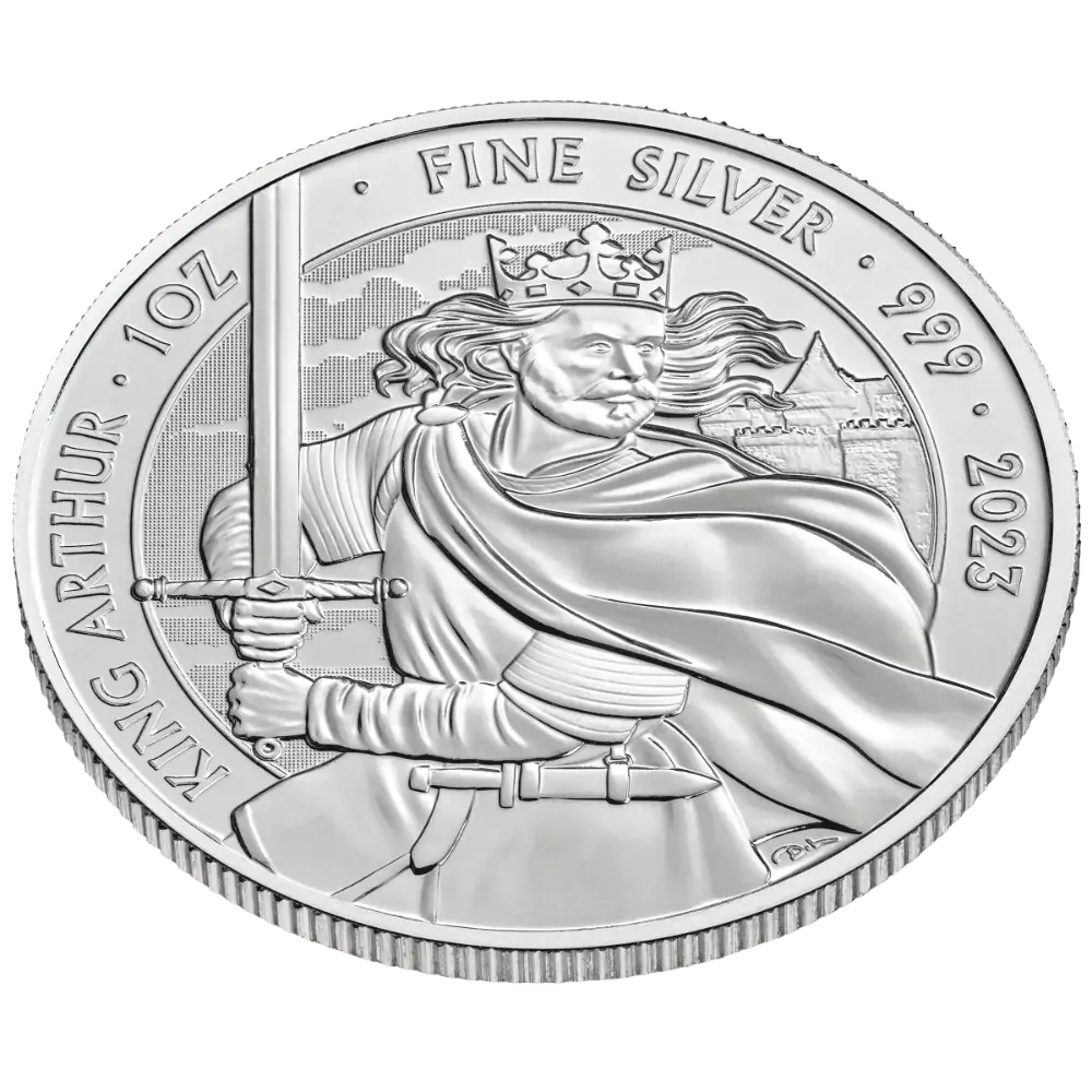 King Arthur Myths & Legends QEII 1oz Silver Coin 2023