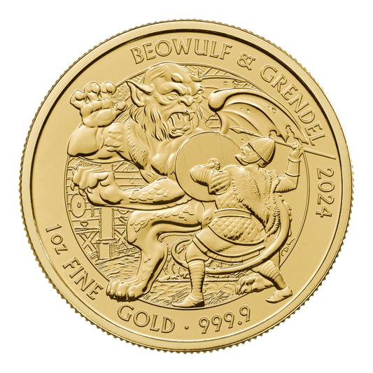 Beowulf Myths and Legends 1oz Gold Coin 2024 — reverse