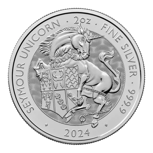 Seymour Unicorn – Tudor Beasts 2oz Silver Coin 2024
