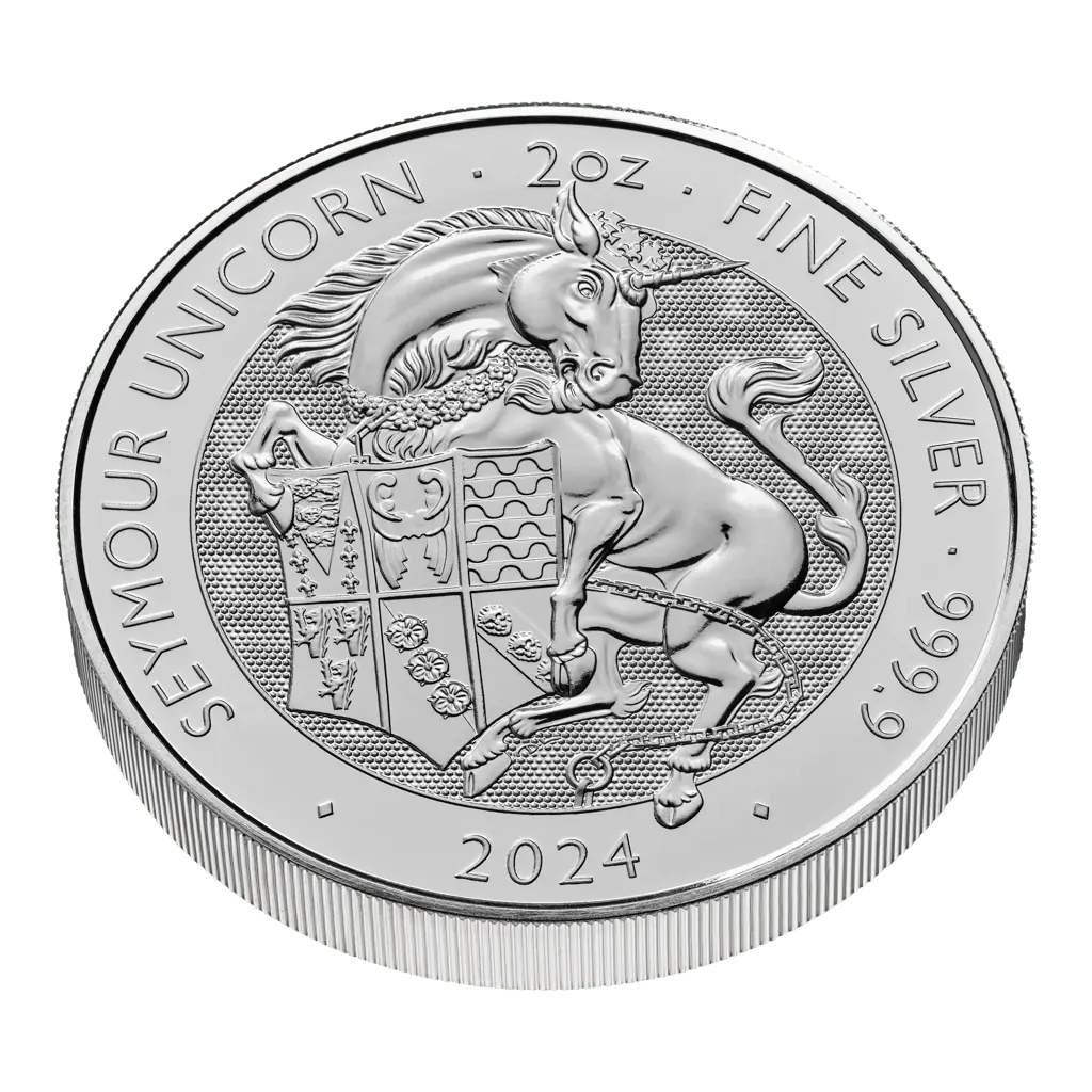 Seymour Unicorn – Tudor Beasts 2oz Silver Coin 2024