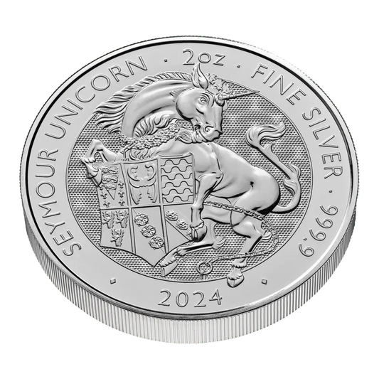 Seymour Unicorn – Tudor Beasts 2oz Silver Coin 2024
