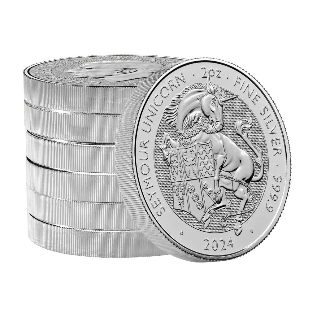 Seymour Unicorn – Tudor Beasts 2oz Silver Coin 2024