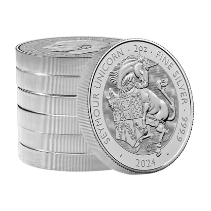Seymour Unicorn – Tudor Beasts 2oz Silver Coin 2024
