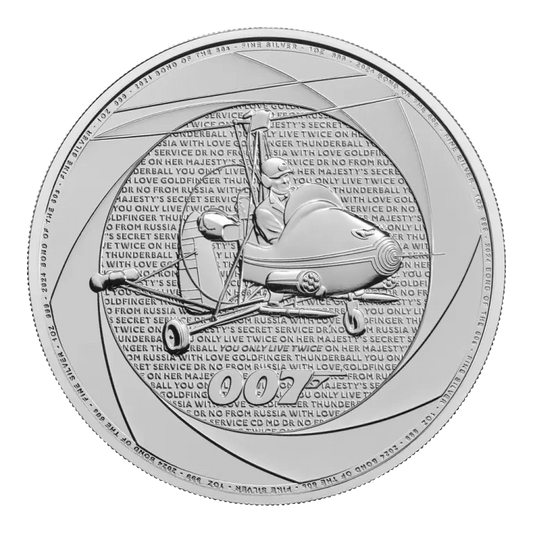 Six Decades of 007: Bond of the 1960s 2024 1oz Silver Coin