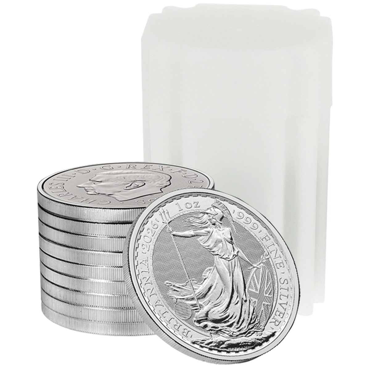 2026 UK Britannia 1oz Silver Coin – Tube of 10