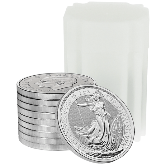 2026 UK Britannia 1oz Silver Coin – Tube of 10