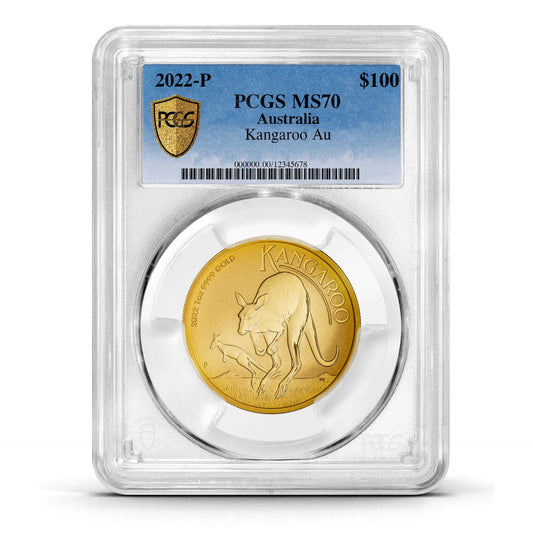 PCGS Certified 2022 Australian Kangaroo 1oz Gold Coin