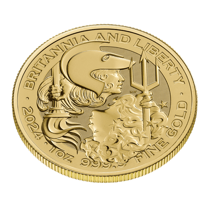 The Liberty and Britannia 1oz Gold Coin 2024 — reverse and edge
