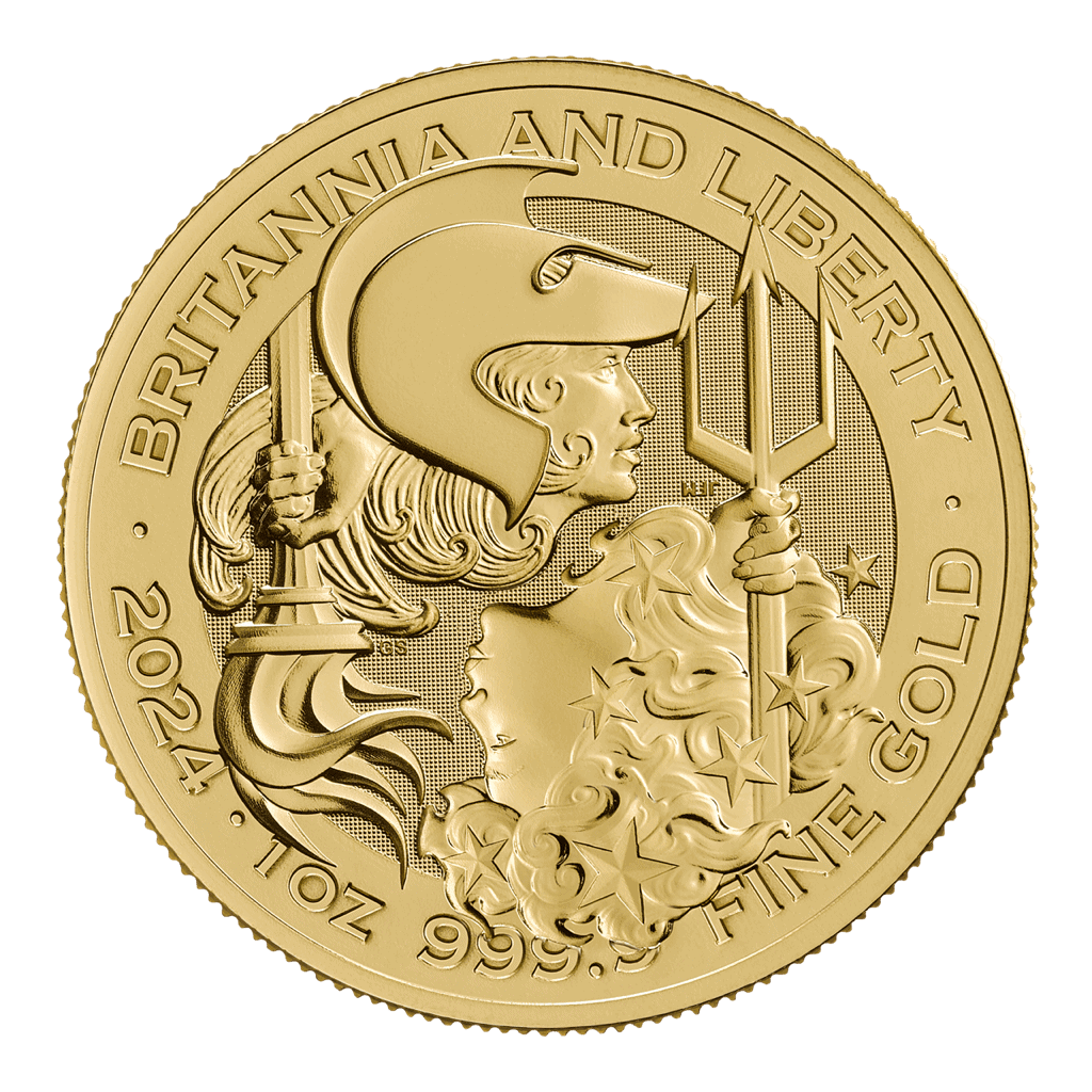 The Liberty and Britannia 1oz Gold Coin 2024 — reverse