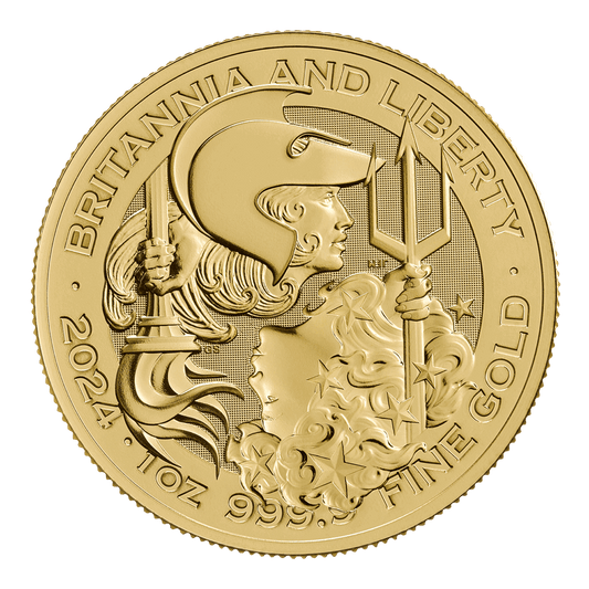 The Liberty and Britannia 1oz Gold Coin 2024 — reverse