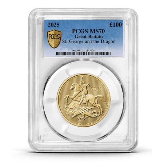 PCGS Certified 2025 St. George and the Dragon 1oz Gold Coin