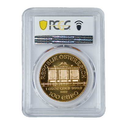 PCGS Certified 2022 Vienna Philharmonic 1oz Gold Coin