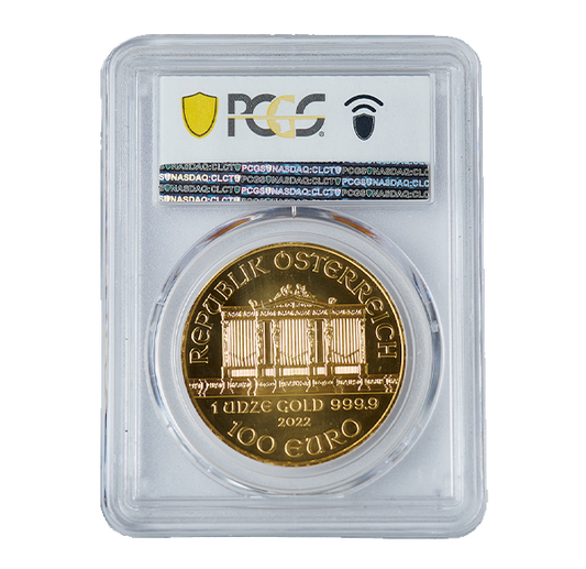 PCGS Certified 2022 Vienna Philharmonic 1oz Gold Coin