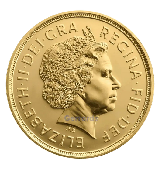 £5 British Gold Coin – Quintuple Sovereign — obverse