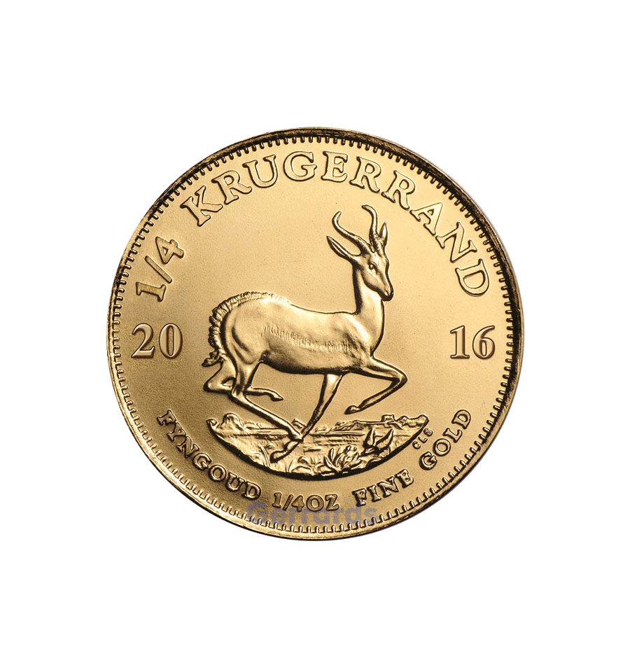 1/4 oz South African Krugerrand Gold Coin (Best Value) — reverse