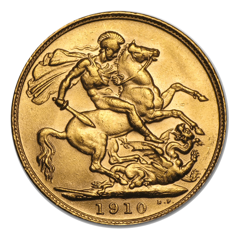 Half Gold Sovereign (Best Value) — Edward VII reverse
