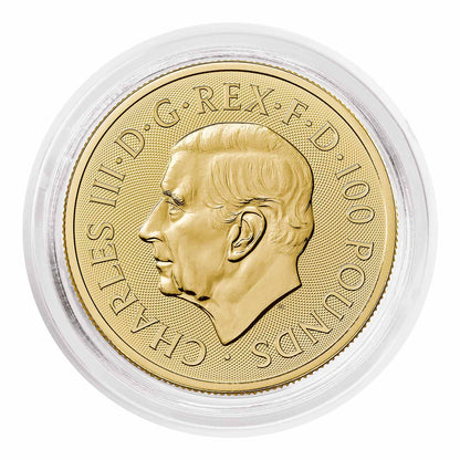2026 Loch Ness Monster Legendary Creatures 1oz Gold Coin — obverse, in capsule