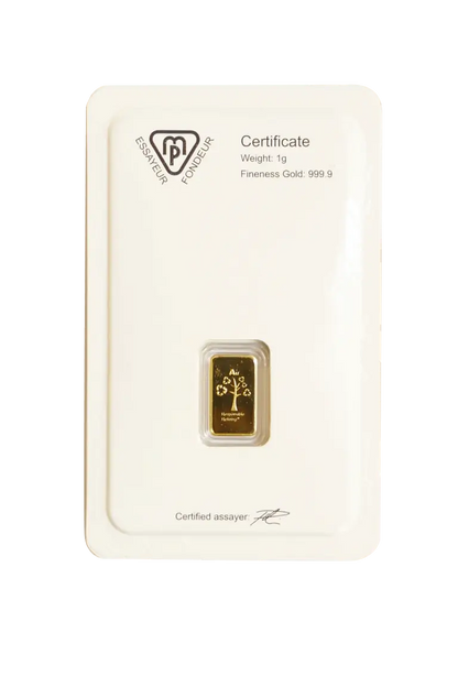 Metalor 1 Gram Gold Bar