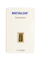 Metalor 1 Gram Gold Bar