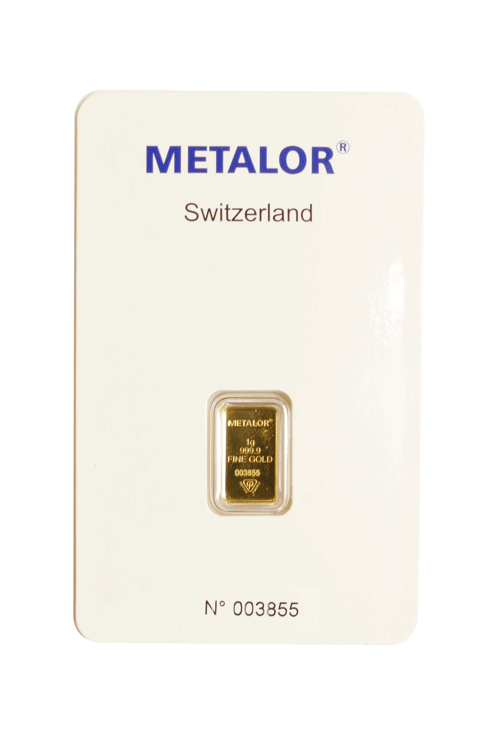 1 Gram Gold Bar — front