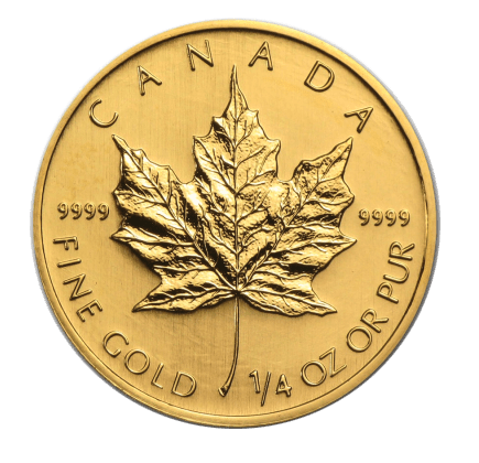 1/4 oz Maple Leaf Gold Coin — reverse