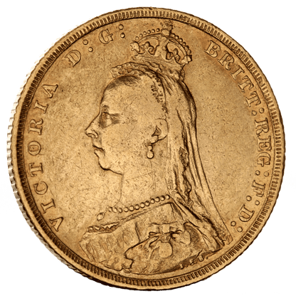 Gold Sovereign Victoria – Jubilee Head — reverse
