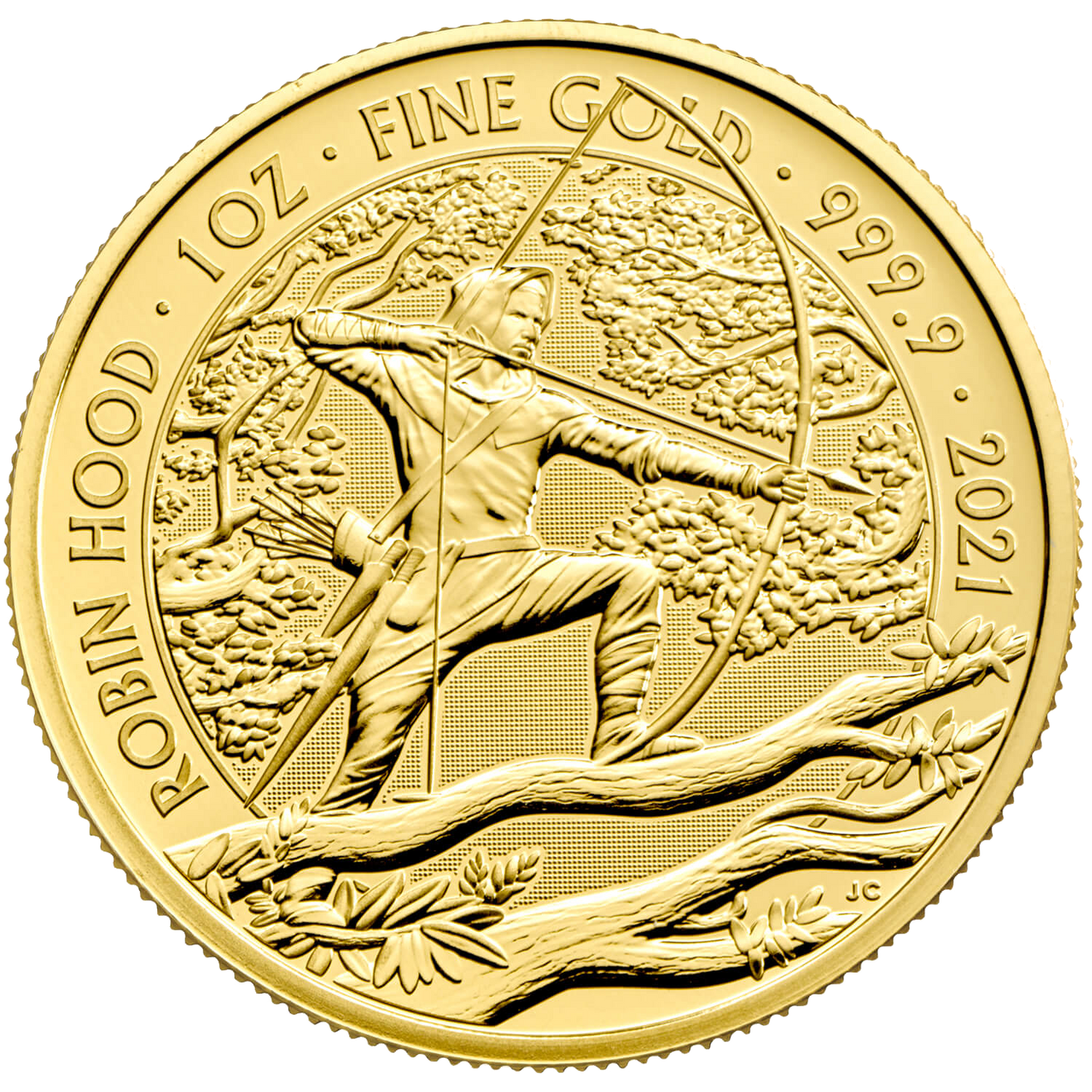 2021 Robin Hood Myths & Legends 1oz Gold Coin