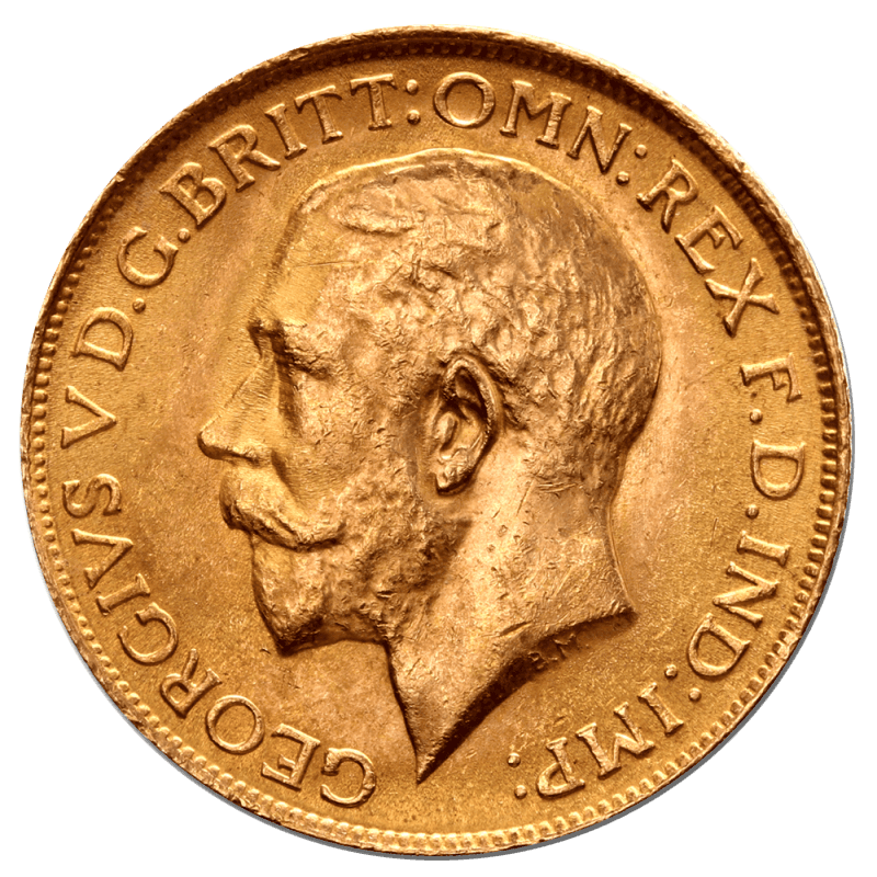 Sovereign George V Gold Coin — reverse