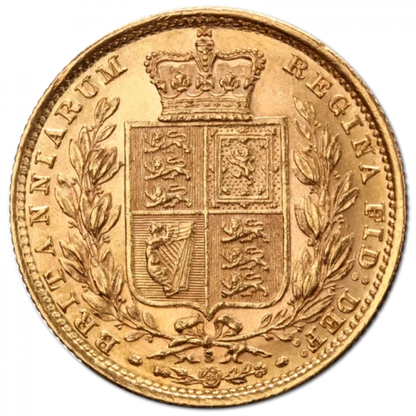 1884 Sovereign Victoria Young Head (Shield Back) Gold Coin