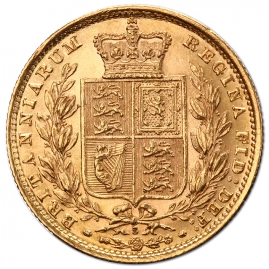 1884 Sovereign Victoria Young Head (Shield Back) Gold Coin