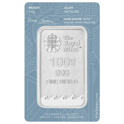 The Royal Mint Britannia 100g Silver Bar