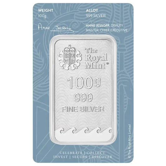 The Royal Mint Britannia 100g Silver Bar