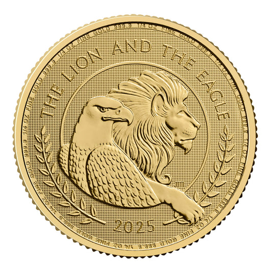 2025 British Lion & American Eagle 1/4oz Gold Coin